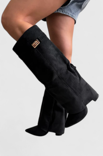 Gwen - Flared Knæhøje Støvler