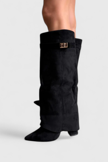 Gwen - Flared Knæhøje Støvler