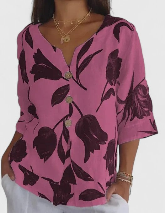 Isabel | Elegant Blomstret Bluse