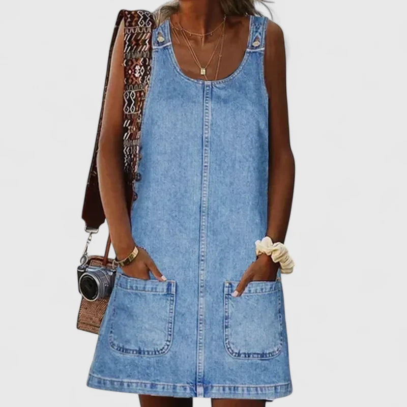 Dagmar – Praktisk og Let Denim Sommerkjole