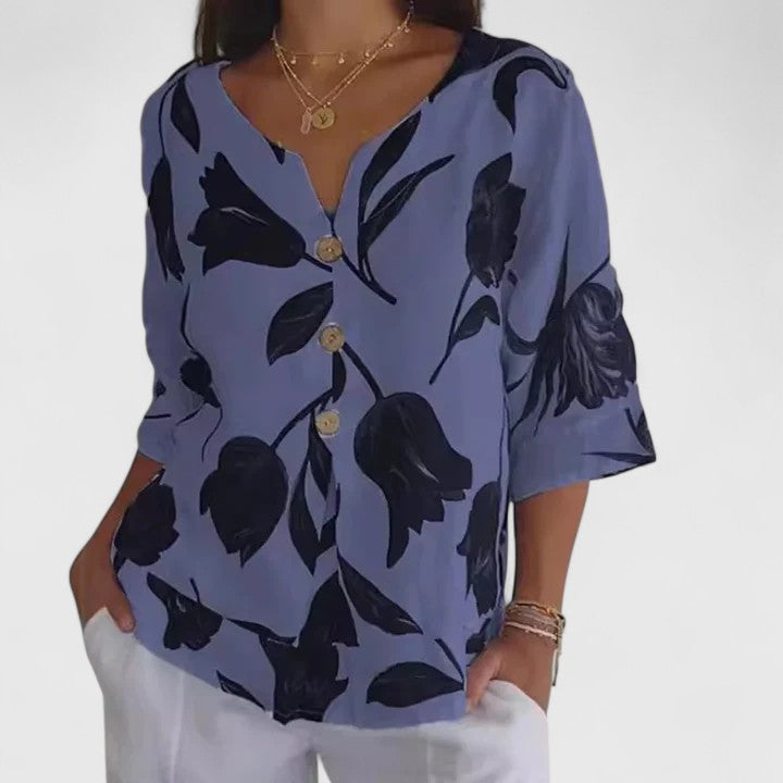 Isabel | Elegant Blomstret Bluse