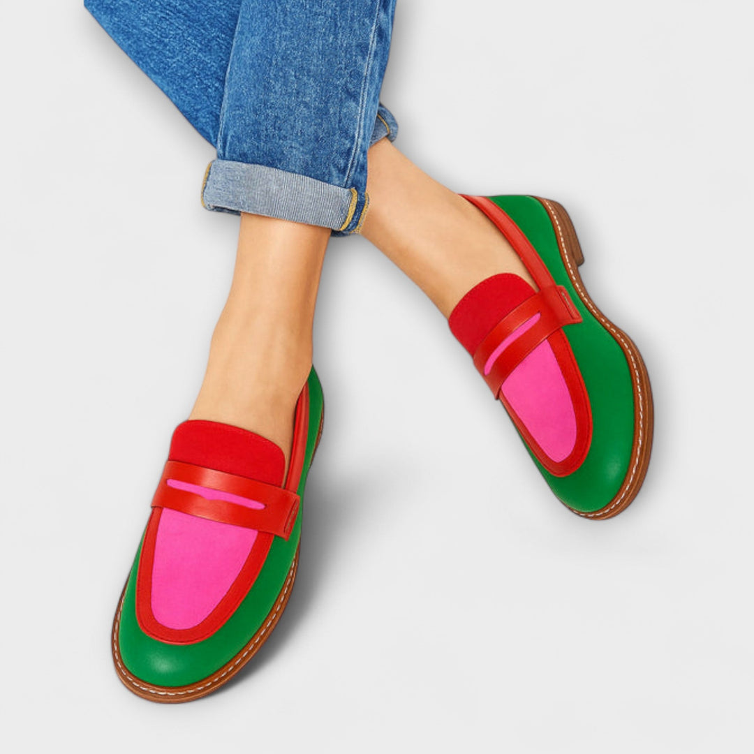 Nyla – Farveblok Loafers i Casual-Stil