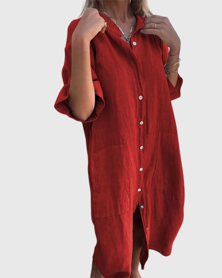 Jady™ | Ibiza-Style Casual Skjortekjole