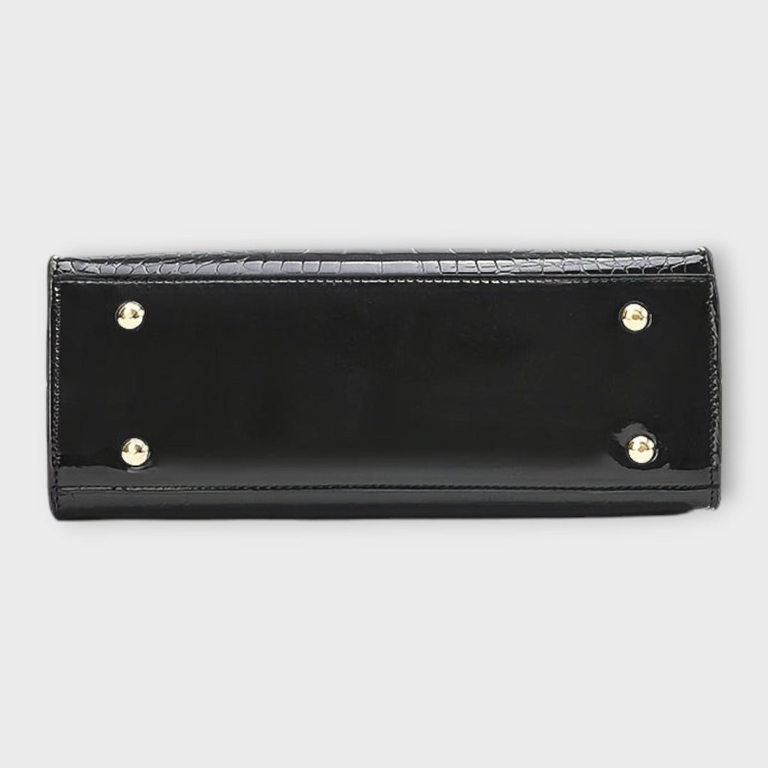 Mille - Glansende Krokodillemønster Håndtaske