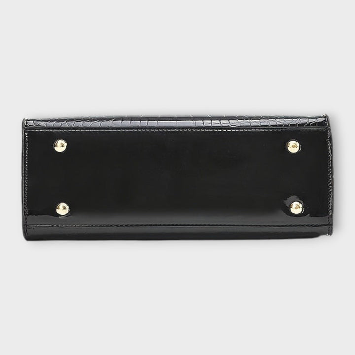 Mille - Glansende Krokodillemønster Håndtaske