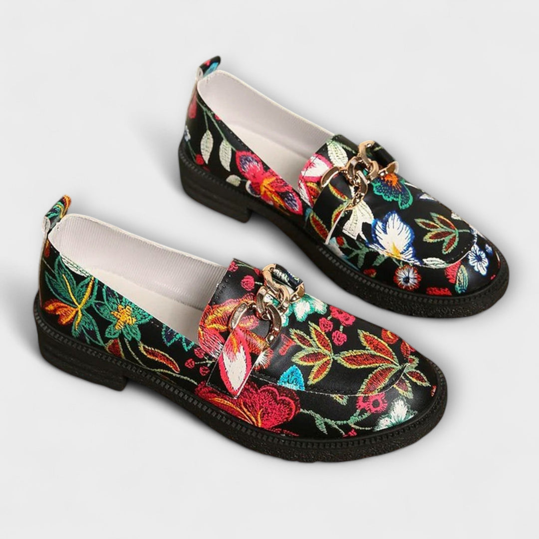 Orla – Multifarvede Loafers med Blomsterprint