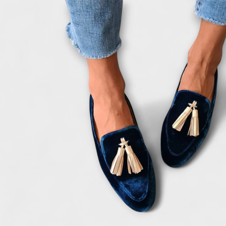 Quinnlyn – Vintage-inspirerede Loafers med Frynser