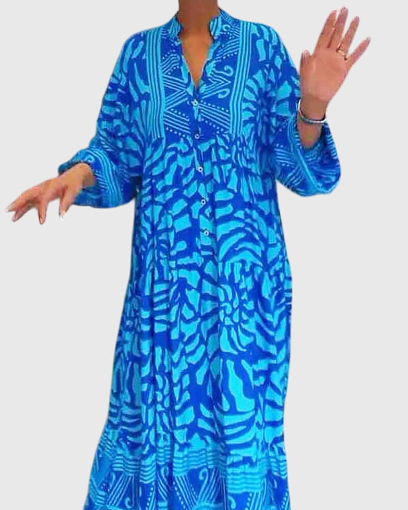 Mckinnley™ | Maxi Kjole Med Elegant Print