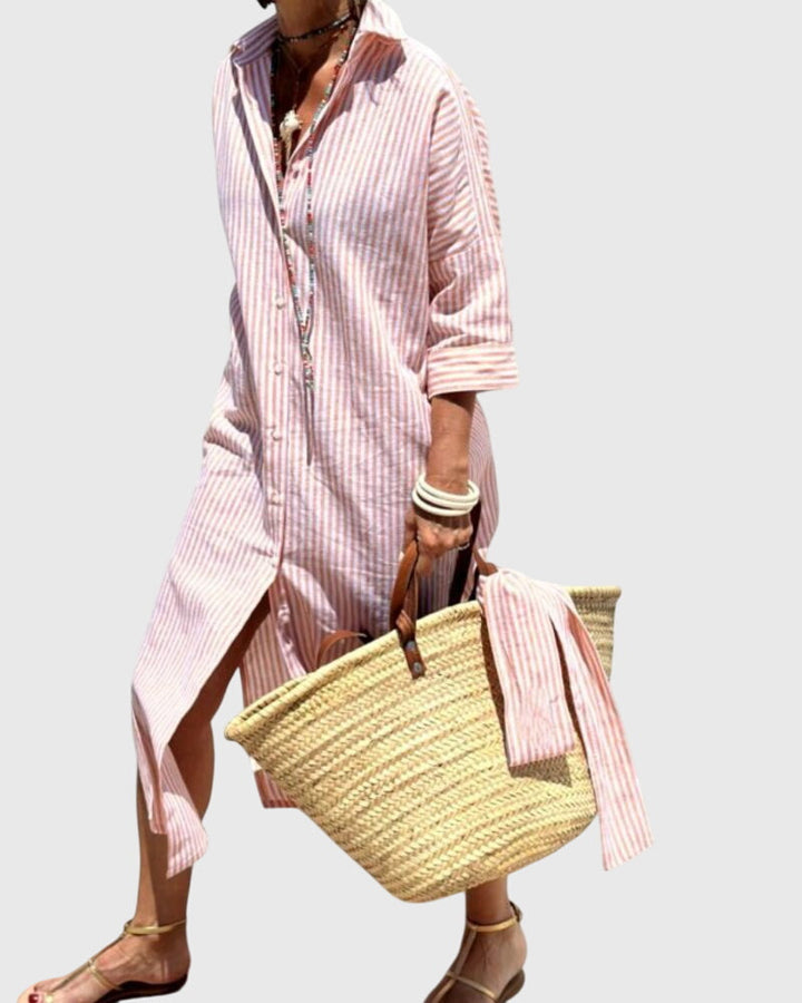 Ellen™ | Klassisk Stribet Kjole