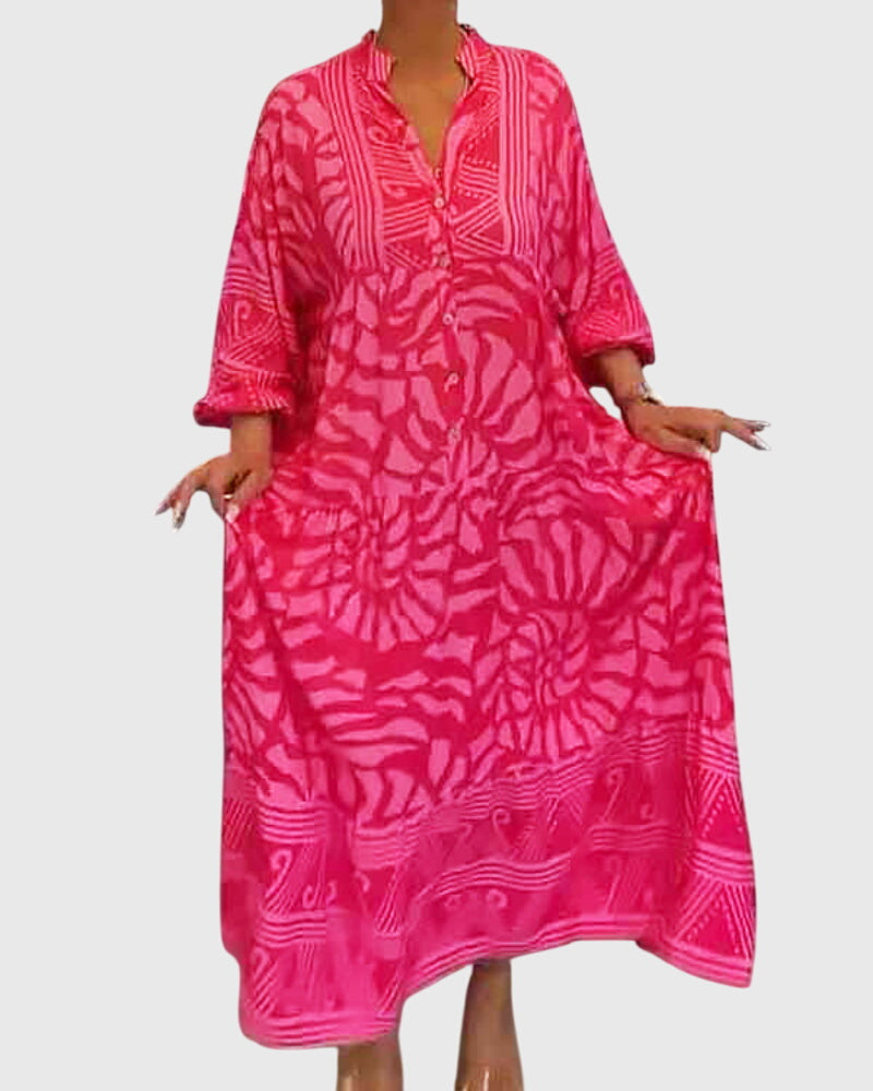 Mckinnley™ | Maxi Kjole Med Elegant Print