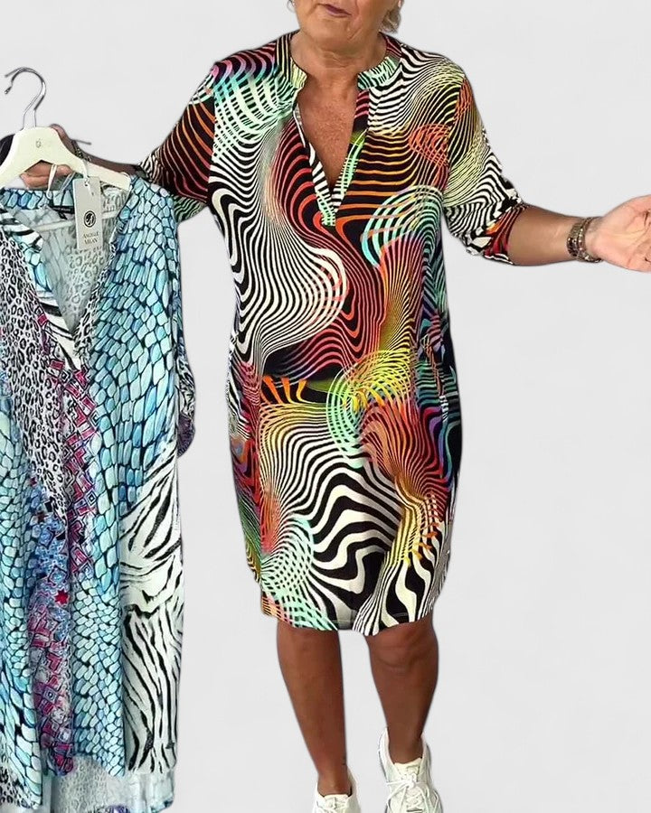 Helinae™ | Sofistikeret V-hals Kjole