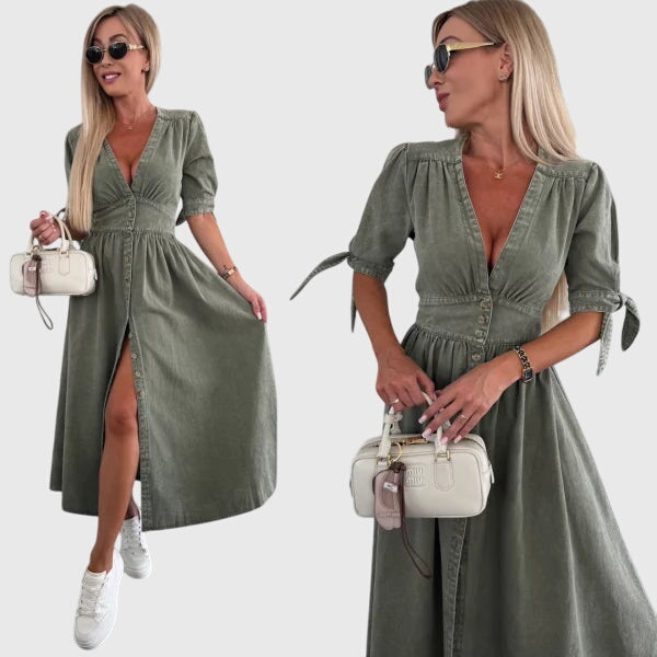 Sophhia™ | Elegant Denim Kjole