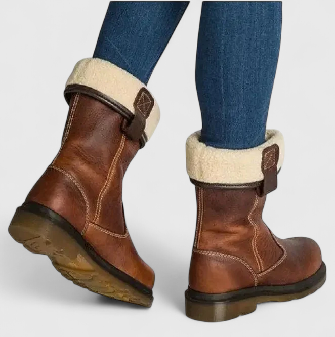 Shareen - Forede Læder Vinterstøvler