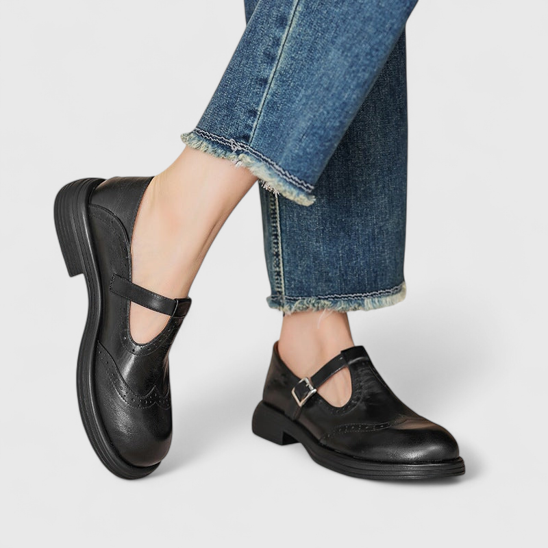 Nanna | Elegant Mary Janes i læder