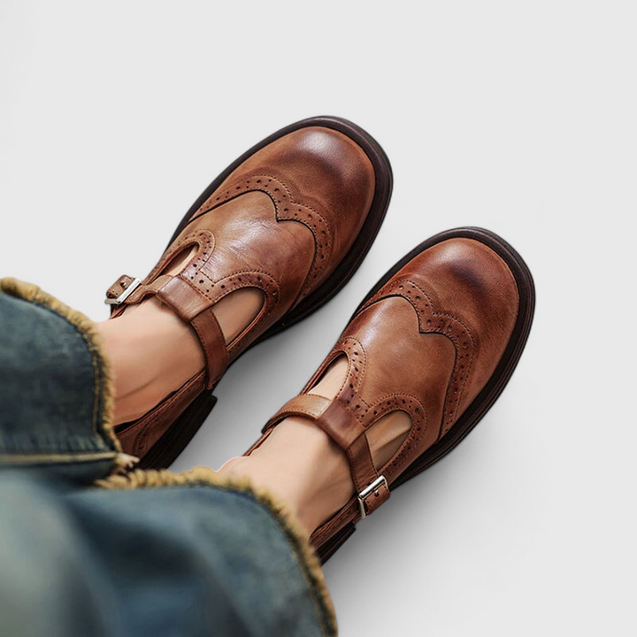 Nanna | Elegant Mary Janes i læder