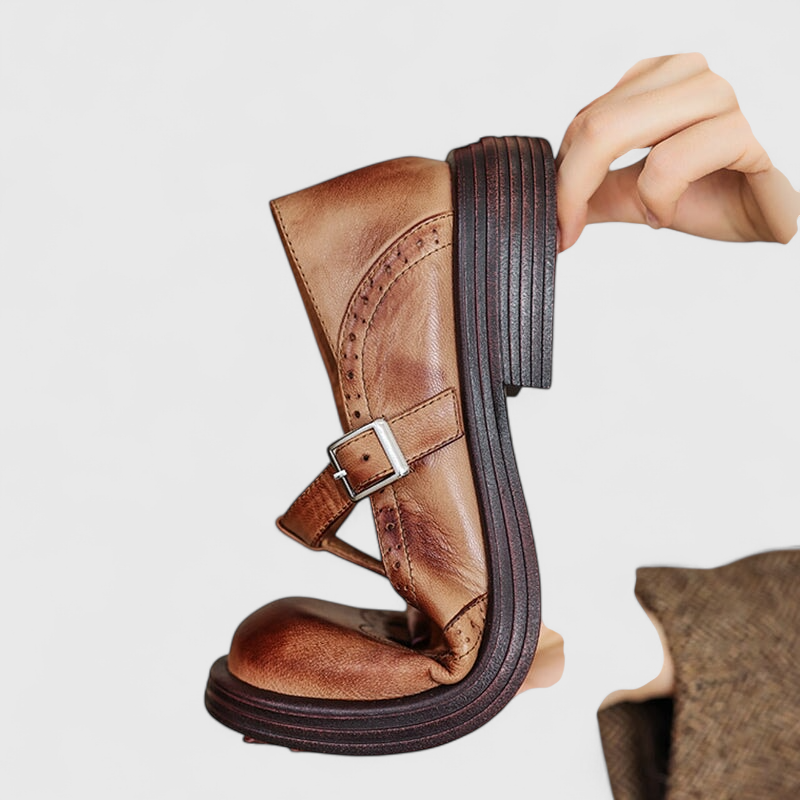 Nanna | Elegant Mary Janes i læder