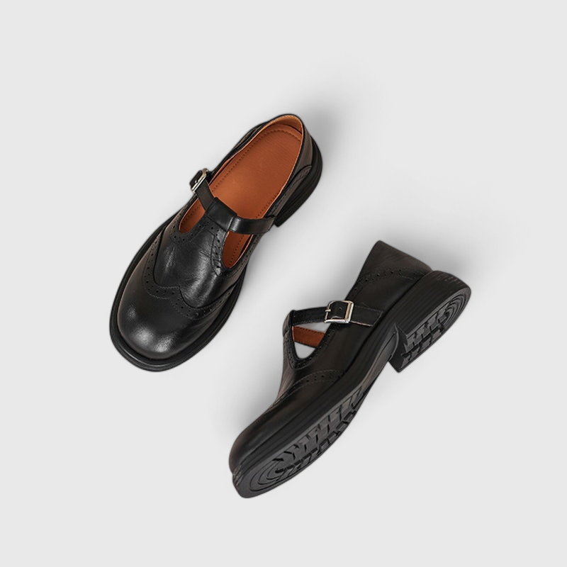 Nanna | Elegant Mary Janes i læder