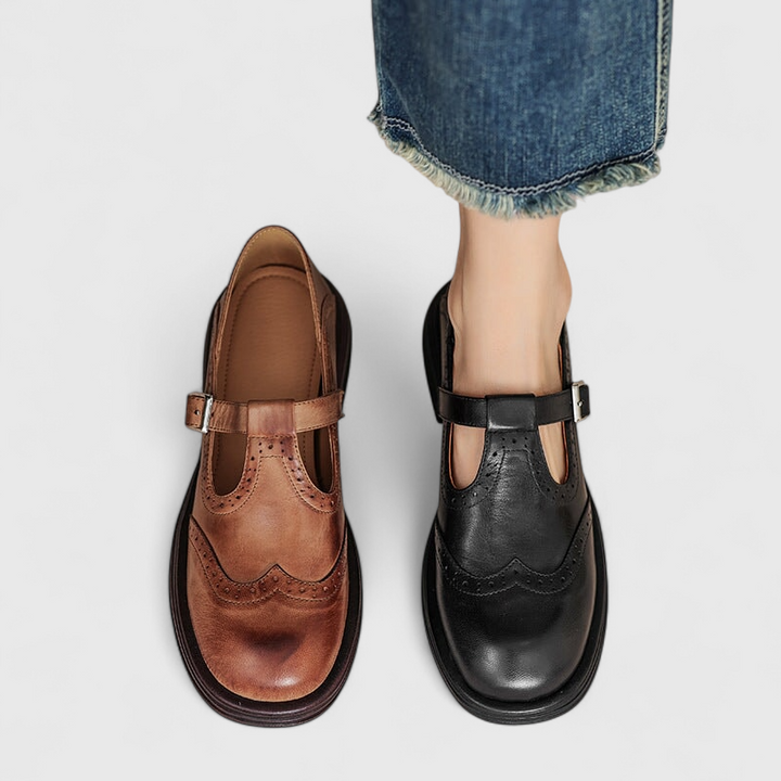 Nanna | Elegant Mary Janes i læder
