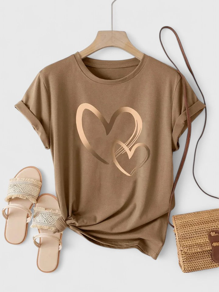 Ivanellee | Komfortabel T-shirt med Korte Ærmer