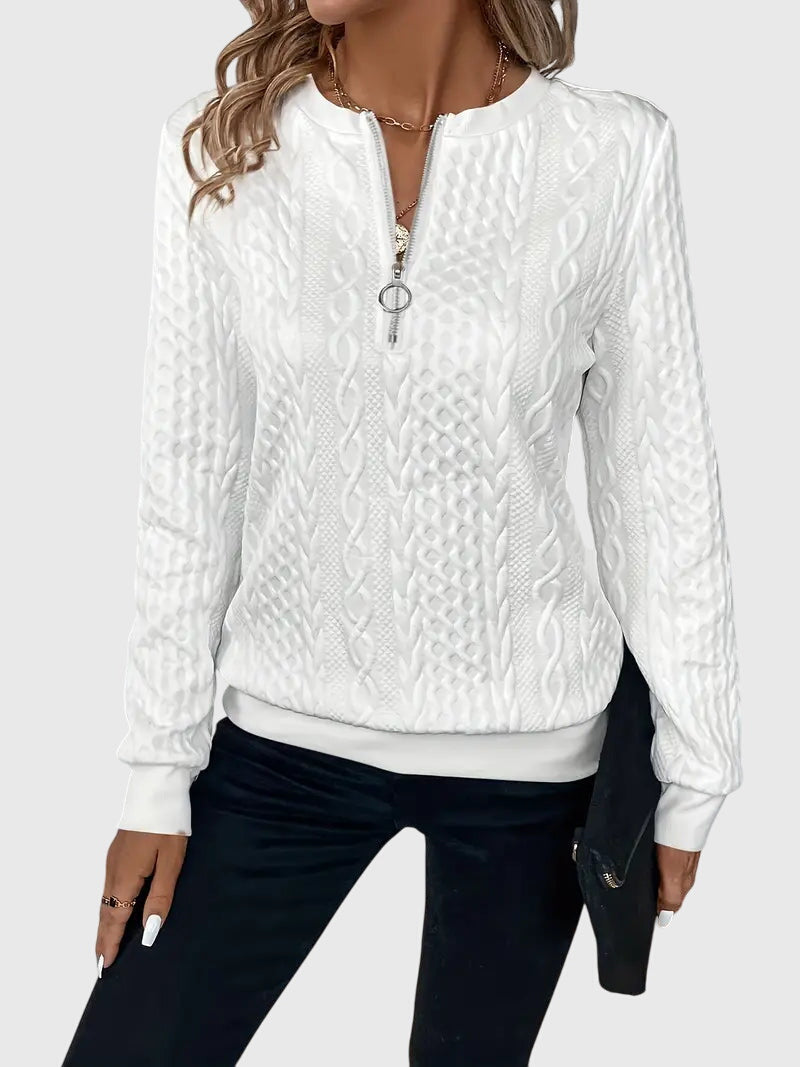 Noria™ | Sweater med Lynlås