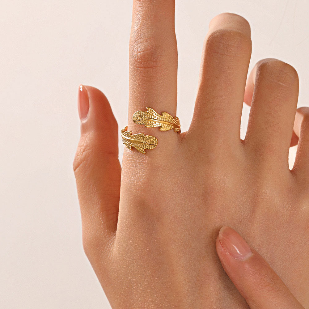 Janirelle | Korallring 18K Guld