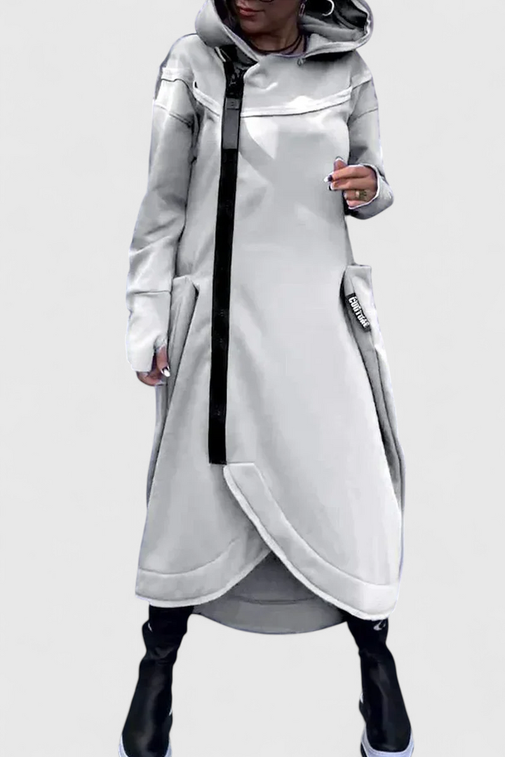 Mana™ | Lang Hoodie Med Zip I Lette Og Åndbare Stoffer