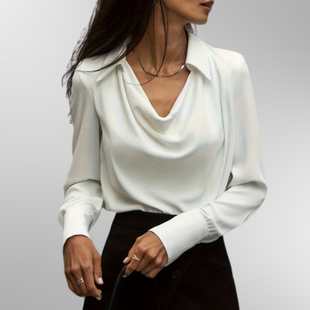 Violet™ | Elegant Satin Bluse