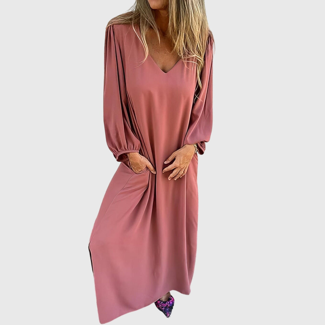 Caroll™ - Lang Boho Kjole med Lommer