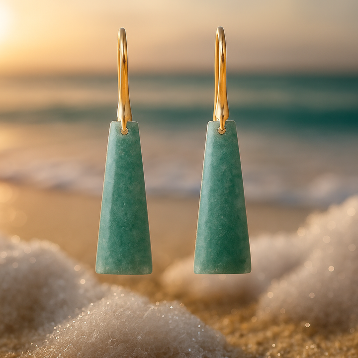 Eliora - Smaragdgrønne Aqua-øreringe