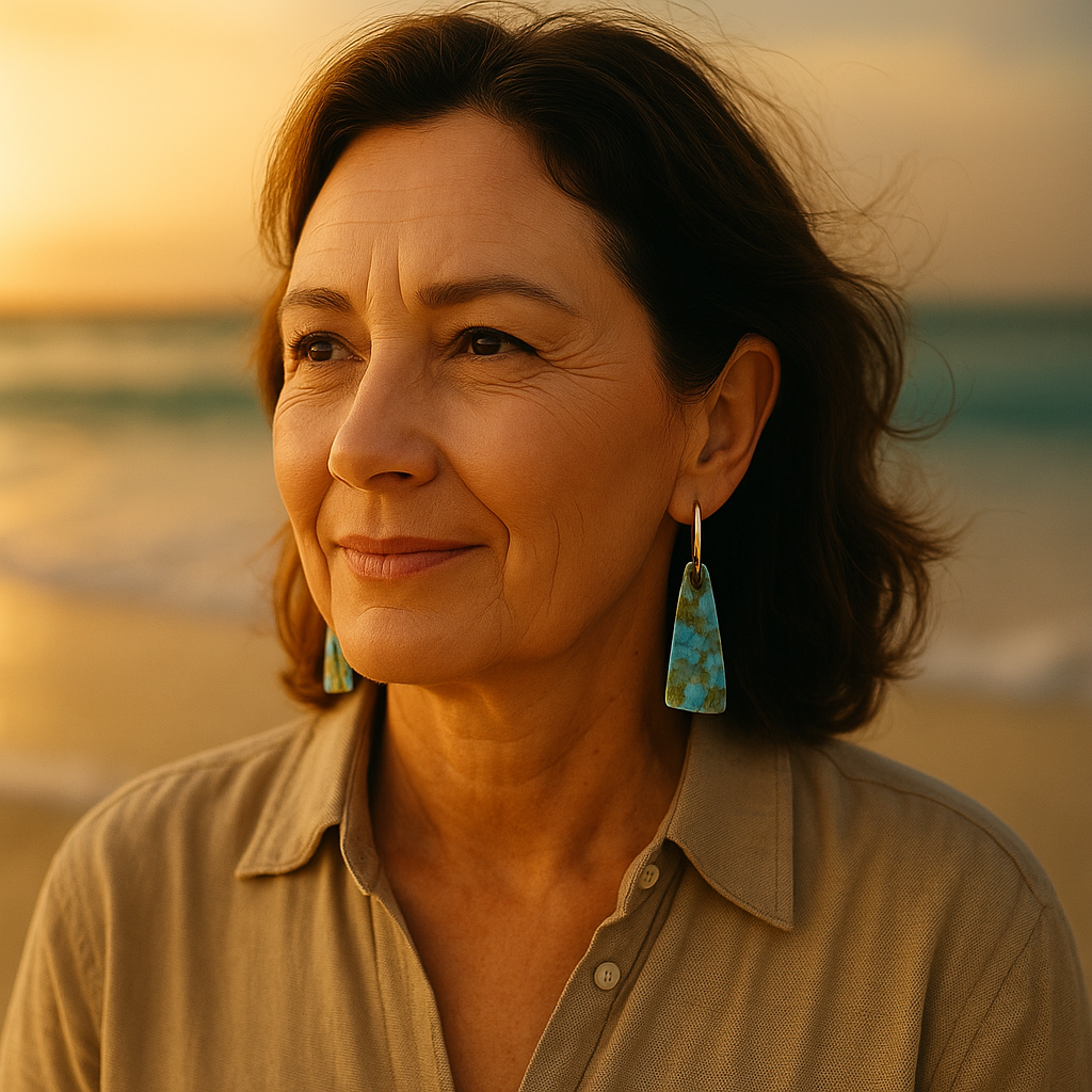 Ismeria - Blå Lagune Øreringe