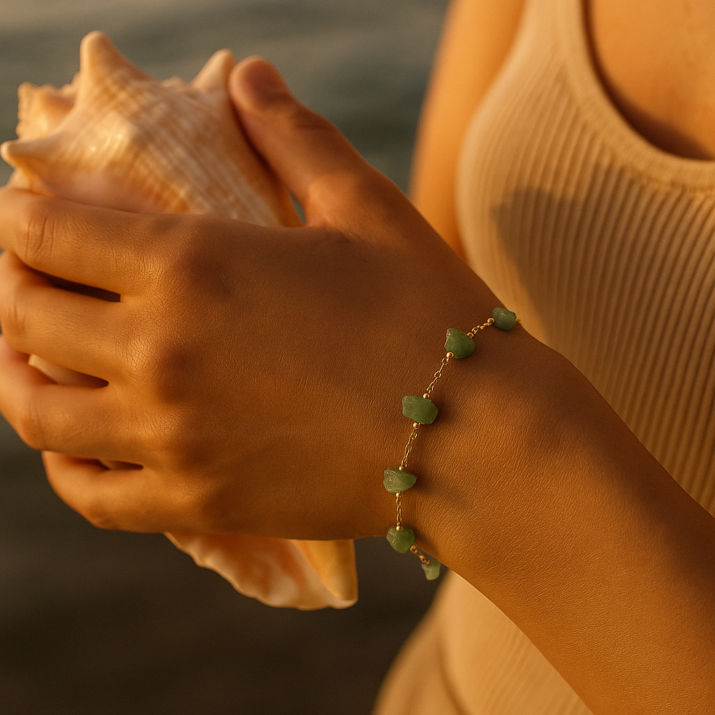 Dahlie - Vandfragment-Armband