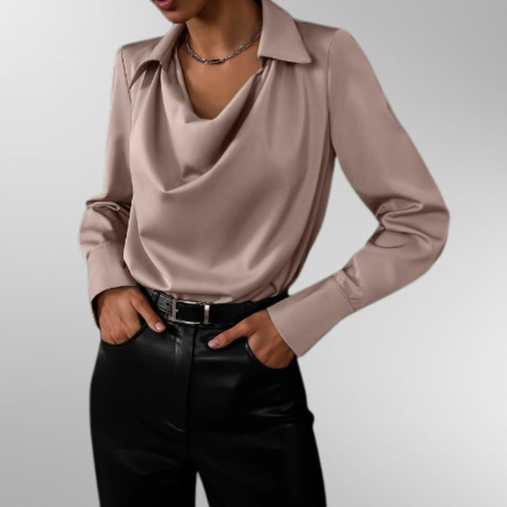Violet™ | Elegant Satin Bluse