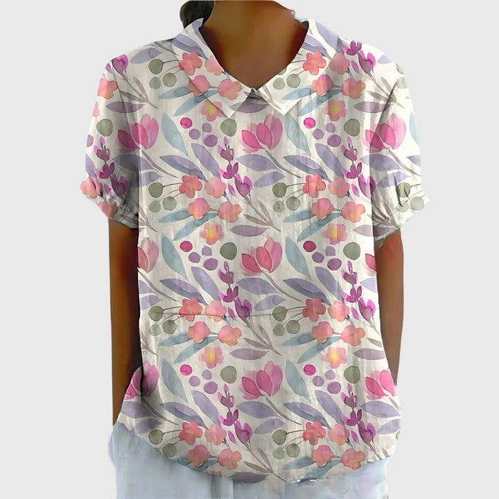 Jenna™ | Blomstret Bluse