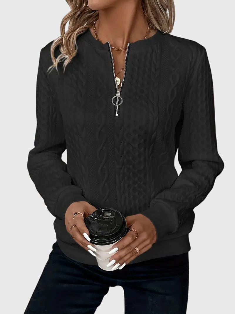 Noria™ | Sweater med Lynlås