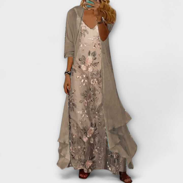 Bryleigh | Elegant Maxi Kjole To-Delt Sæt