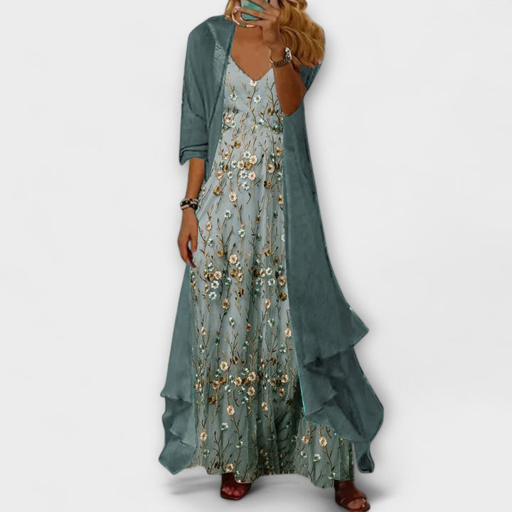 Bryleigh | Elegant Maxi Kjole To-Delt Sæt