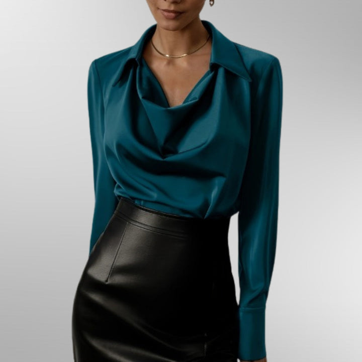 Violet™ | Elegant Satin Bluse