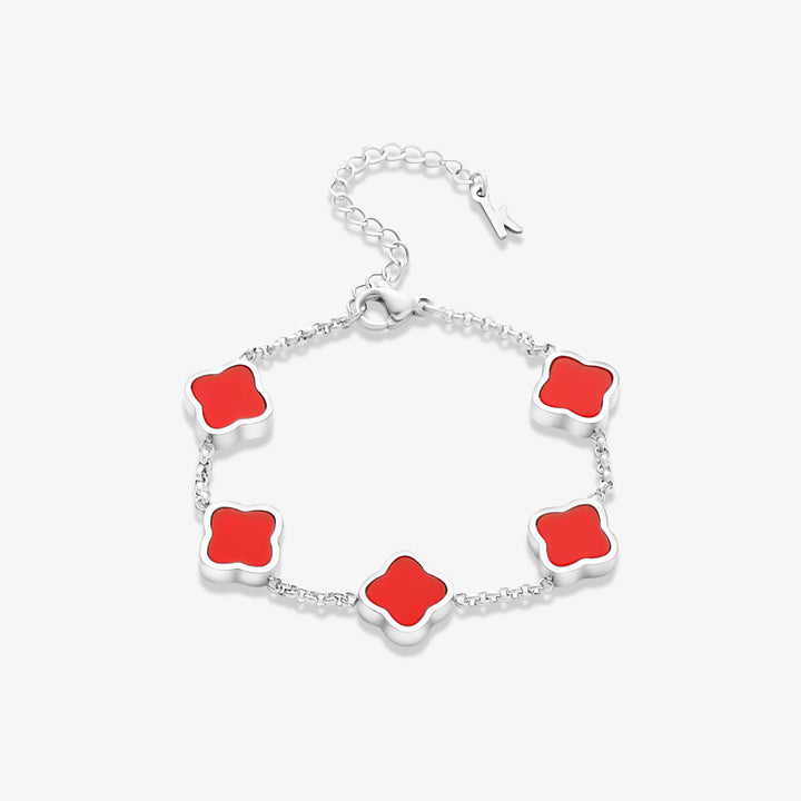 Celine Sølv Kløverarmbånd