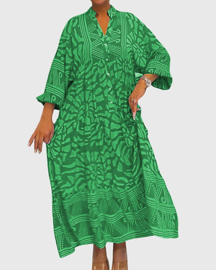 Mckinnley™ | Maxi Kjole Med Elegant Print