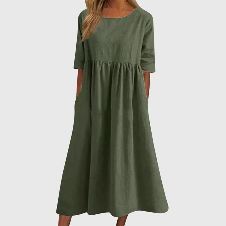 Haissley™ | Elegant Kjole med Korte Ærmer