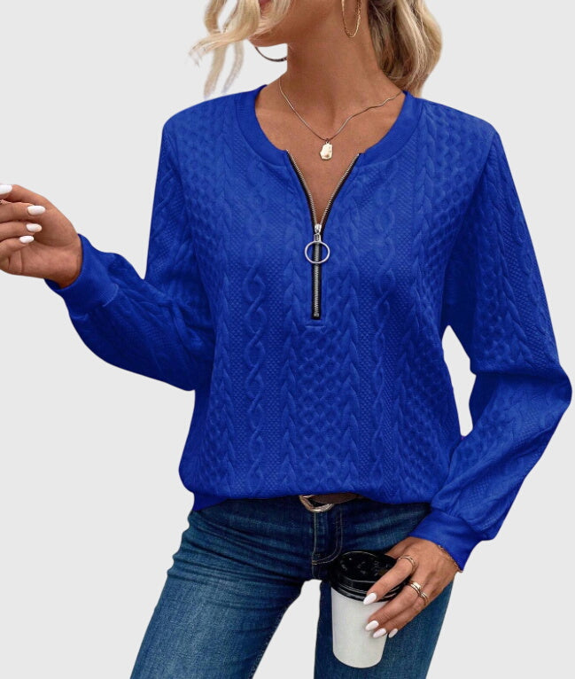Noria™ | Sweater med Lynlås