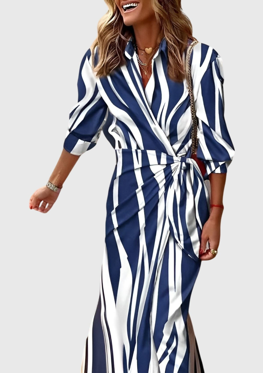 Eeverly™ | Elegant Indpakningskjole med Print