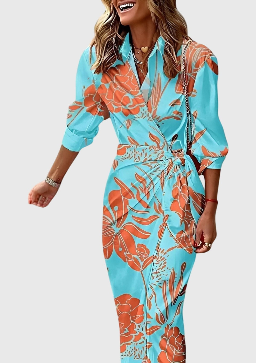 Eeverly™ | Elegant Indpakningskjole med Print