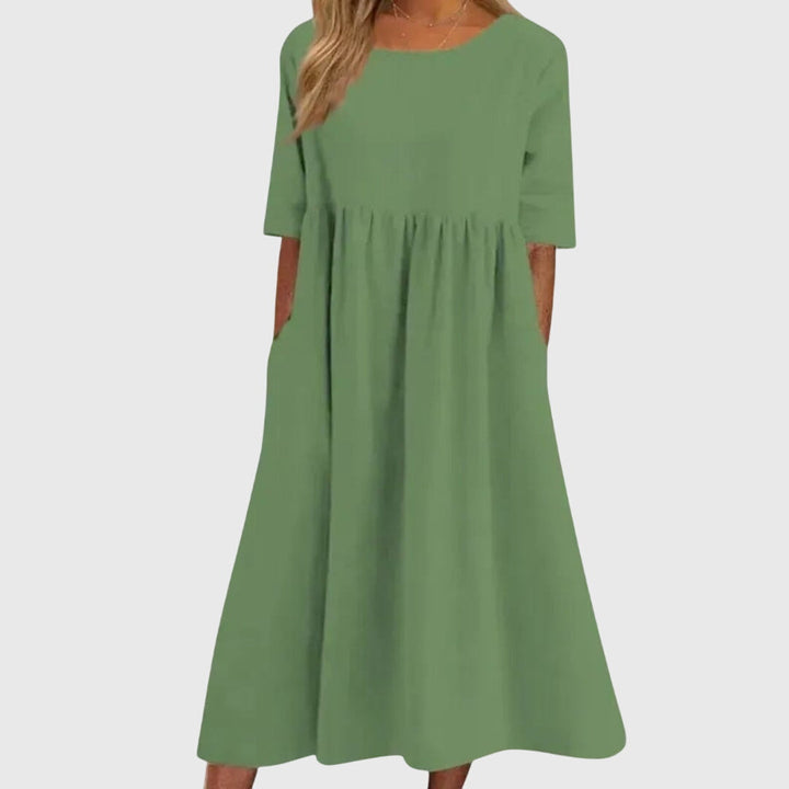 Haissley™ | Elegant Kjole med Korte Ærmer