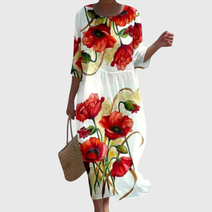 Hayley™ | Stilfuld Floral Maxi Kjole