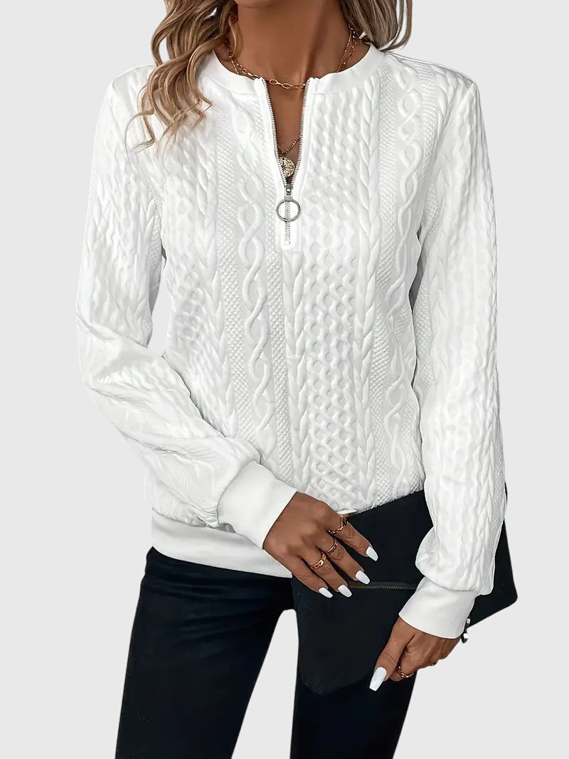 Noria™ | Sweater med Lynlås