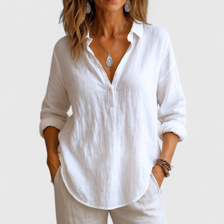 Franzina | Komfortabel Linned Bluse