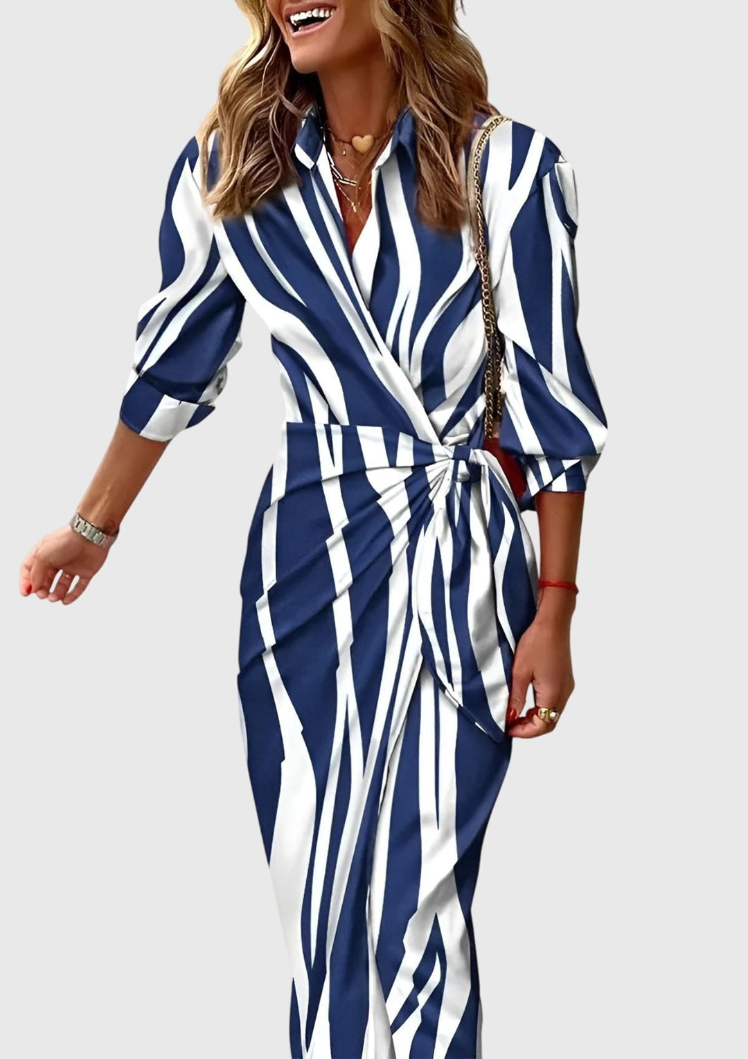 Eeverly™ | Elegant Indpakningskjole med Print