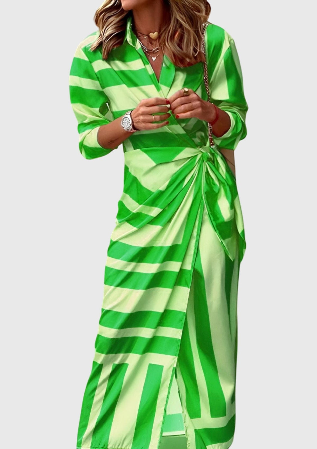 Eeverly™ | Elegant Indpakningskjole med Print