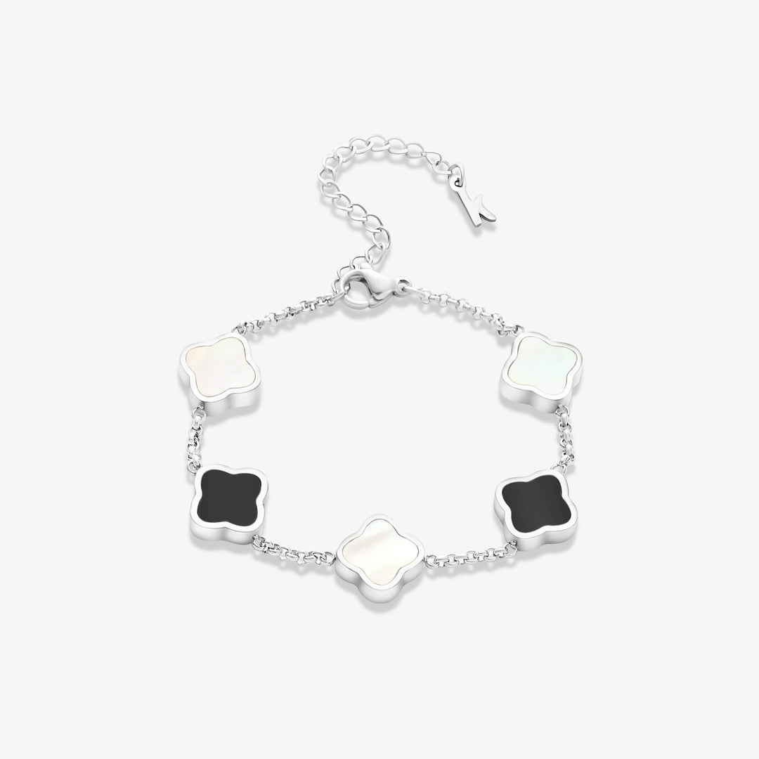 Celine Sølv Kløverarmbånd